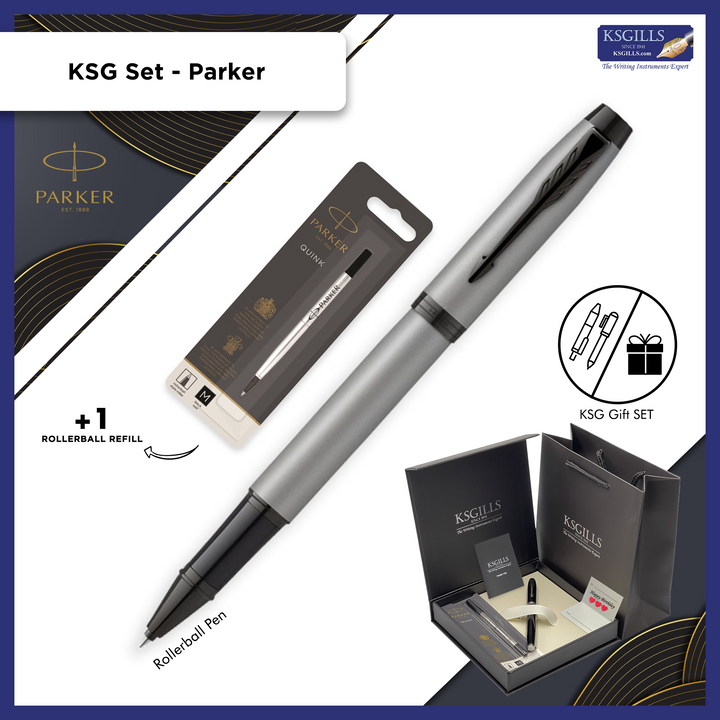 KSG set - Single Pen SET - Parker IM Rollerball Pen [Various Colours] with Additional Rollerball Refill - KSGILLS.com | The Writing Instruments Expert