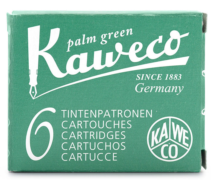 Kaweco Ink Cartridges Palm Green Pack of 6 - KSGILLS.com | The Writing Instruments Expert