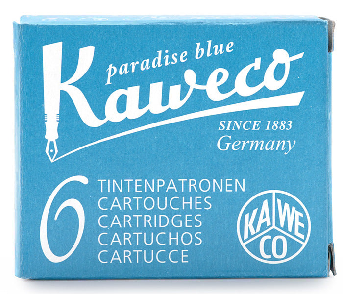 Kaweco Ink Cartridges Paradise Blue Pack of 6 - KSGILLS.com | The Writing Instruments Expert
