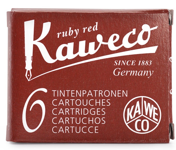 Kaweco Ink Cartridges Ruby Red Pack of 6 - KSGILLS.com | The Writing Instruments Expert