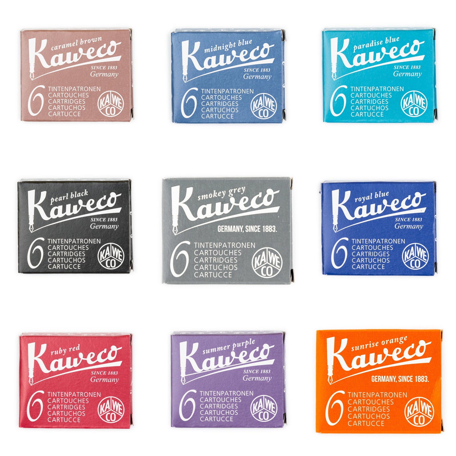 Kaweco Ink Cartridges Caramel Brown Pack of 6 - KSGILLS.com | The Writing Instruments Expert