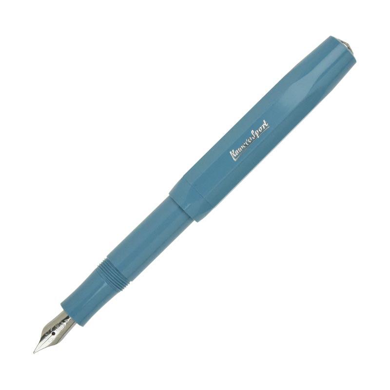 Kaweco Skyline Sport Fountain Pen - Ocean Blue Chrome Trim Special Edition - KSGILLS.com | The Writing Instruments Expert