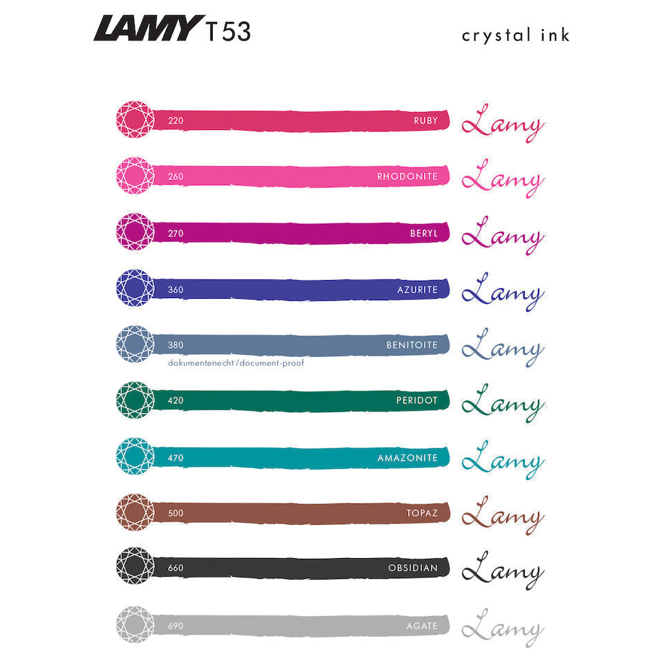 Lamy Ink Bottle T53 Crystal 50ml - Ruby - KSGILLS.com | The Writing Instruments Expert