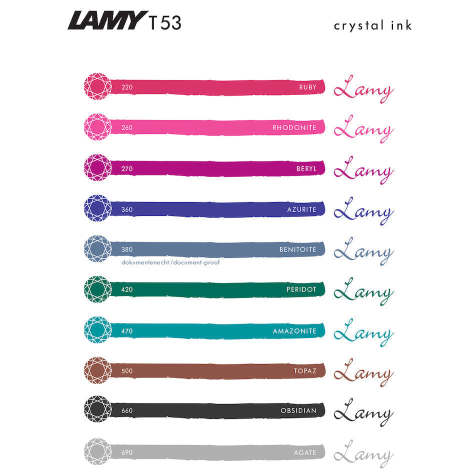 Lamy Ink Bottle T53 Crystal 50ml - Beryl - KSGILLS.com | The Writing Instruments Expert