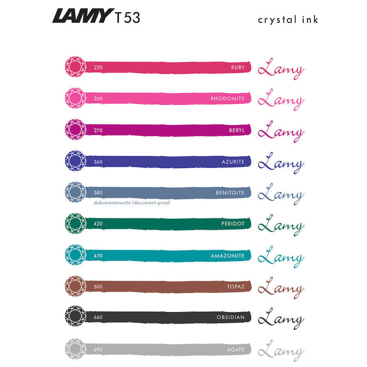 Lamy Ink Bottle T53 Crystal 50ml - Benitoite - KSGILLS.com | The Writing Instruments Expert