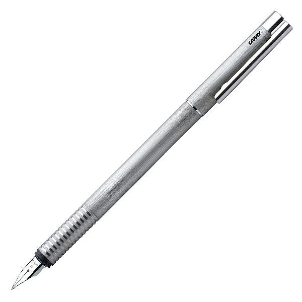 Lamy 06 Logo Brushed Stainless Steel Fountain Pen - KSGILLS.com | The Writing Instruments Expert