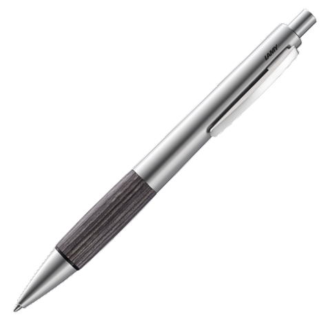 Lamy Accent Ballpoint Pen - AL KW Palladium Grey Wood - KSGILLS.com | The Writing Instruments Expert