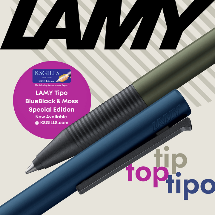 Lamy Tipo Rollerball Pen - Blue Dark (Capless) with LASER Engraving - KSGILLS.com | The Writing Instruments Expert
