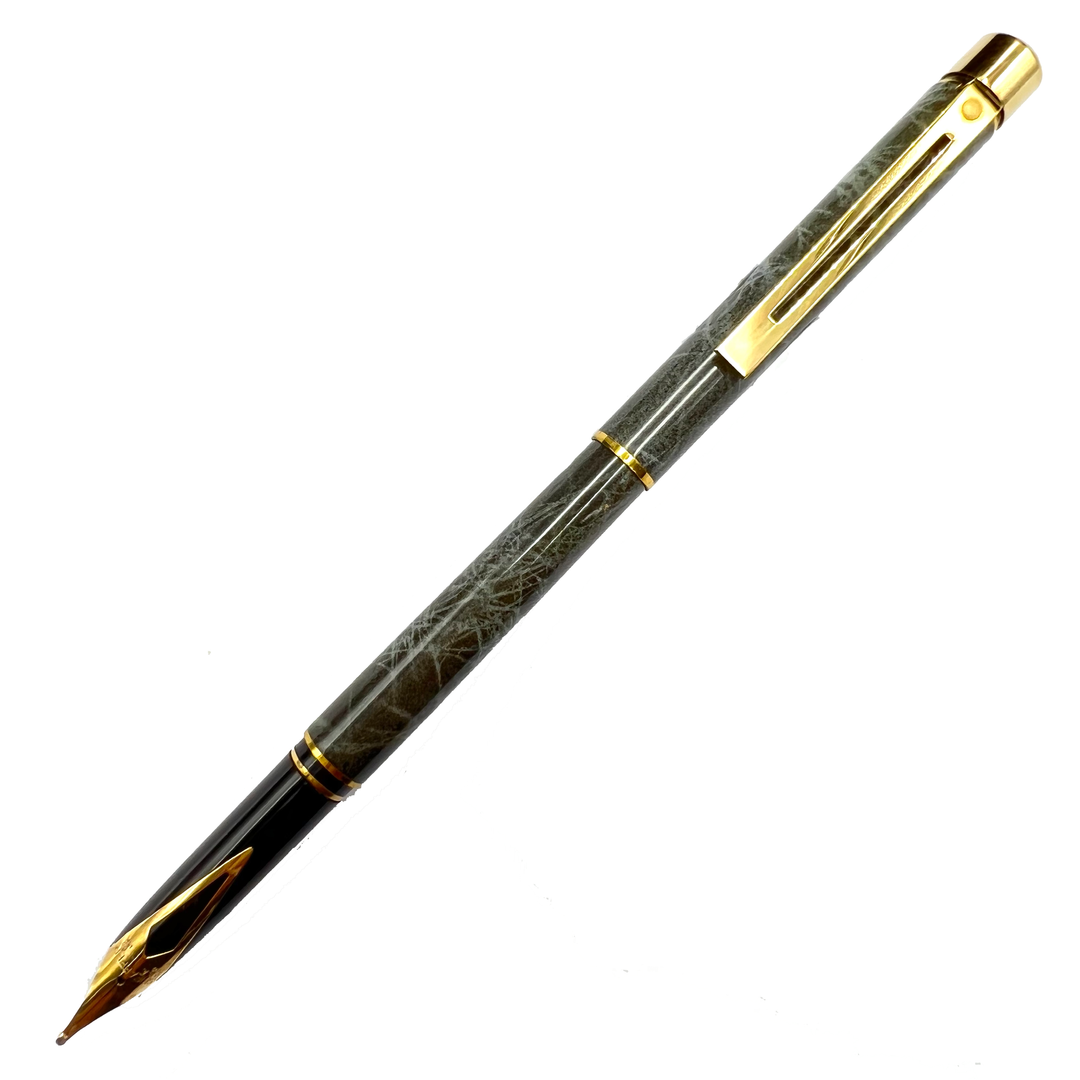 Sheaffer Targa Slimline Fountain Pen - Laque Prestige Marble Grey 14K (USA Classic Edition) - KSGILLS.com | The Writing Instruments Expert
