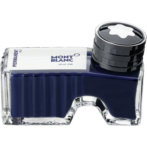 Montblanc Ink Bottle 60ml Fountain Pen - Permanent Blue - KSGILLS.com | The Writing Instruments Expert