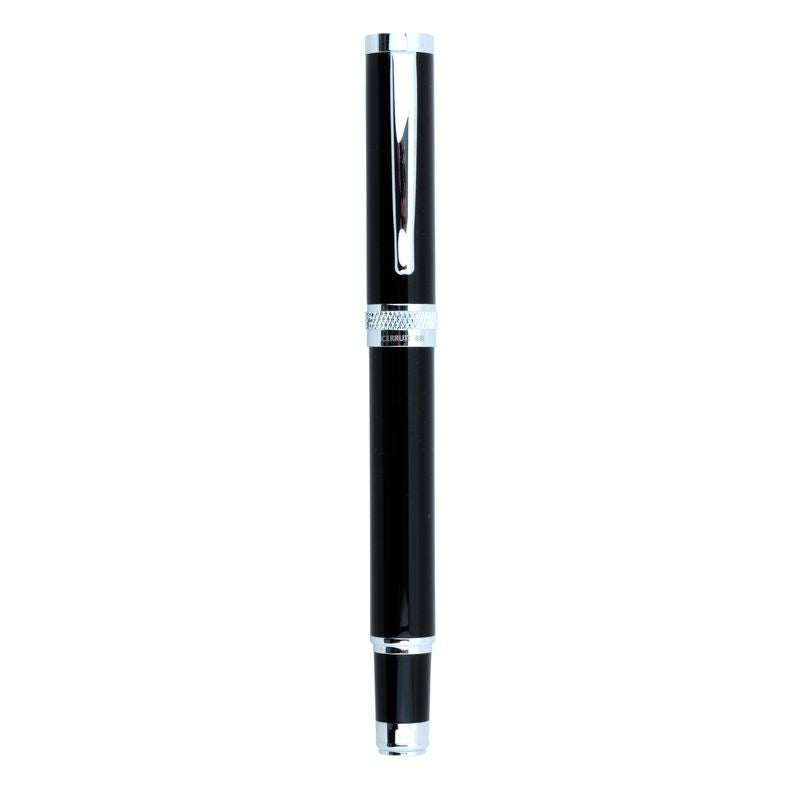 Cerruti 1881 Focus Black Chrome Trim Rollerball Pen - KSGILLS.com | The Writing Instruments Expert