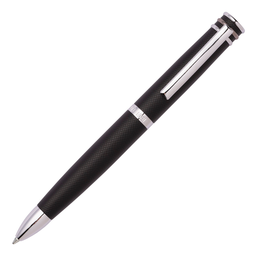 Cerruti 1881 Austin Diamond Ballpoint Pen - Black Chrome Trim - KSGILLS.com | The Writing Instruments Expert