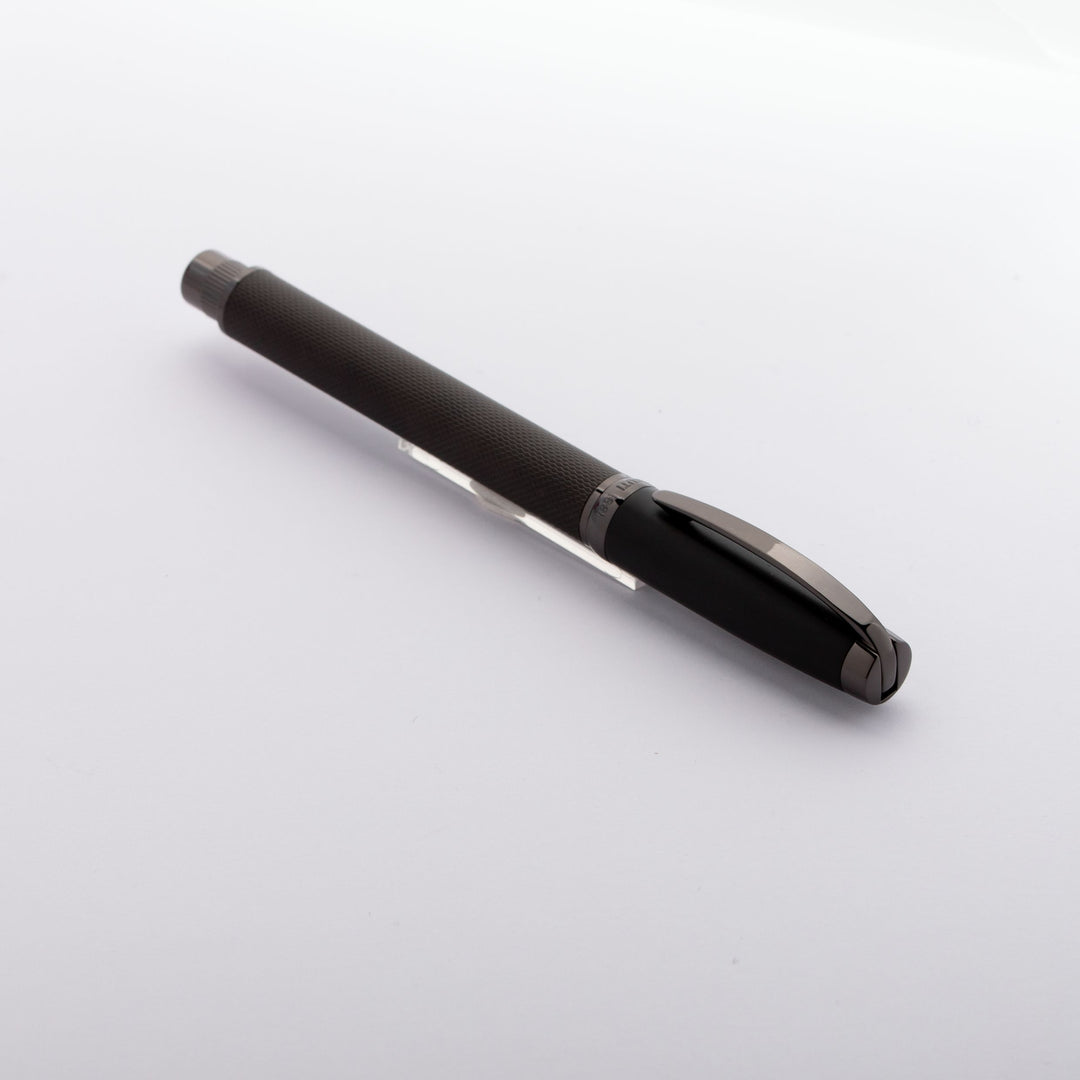 Cerruti 1881 Myth Rollerball Pen - Black Gun Black Trim - KSGILLS.com | The Writing Instruments Expert