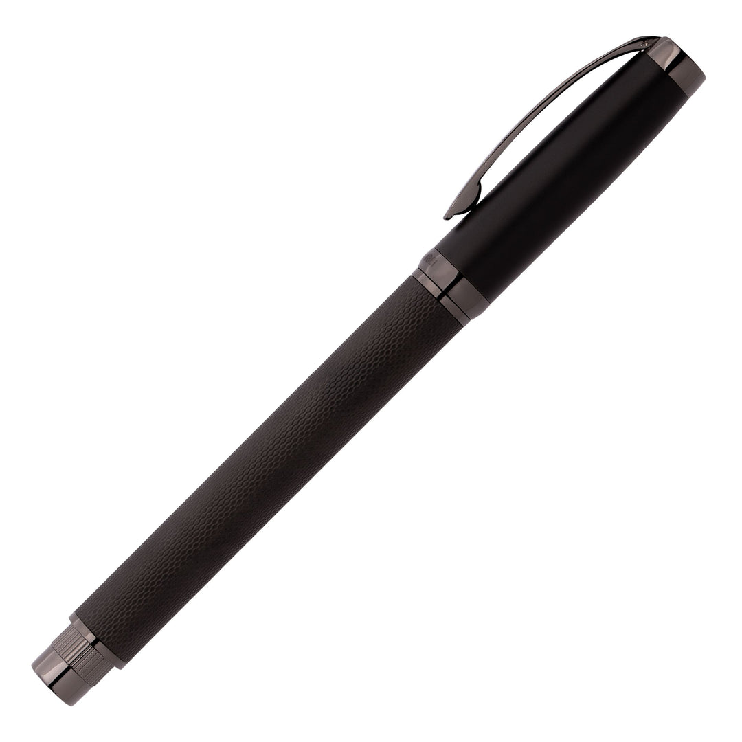 Cerruti 1881 Myth Rollerball Pen - Black Gun Black Trim - KSGILLS.com | The Writing Instruments Expert