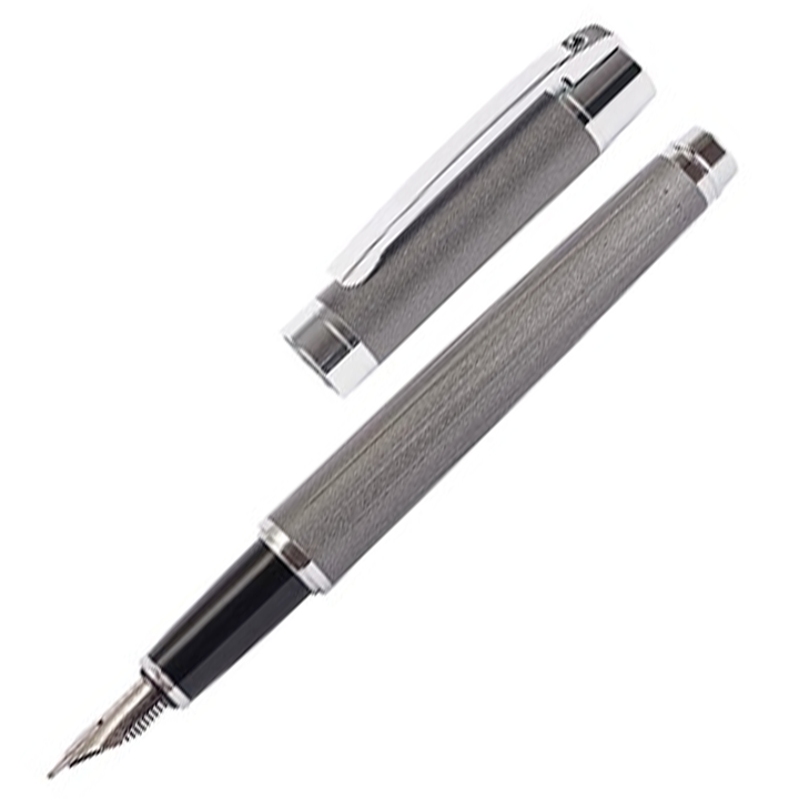 ONLINE Stone Fountain Pen SET - Grey Metallic - KSGILLS.com | The Writing Instruments Expert
