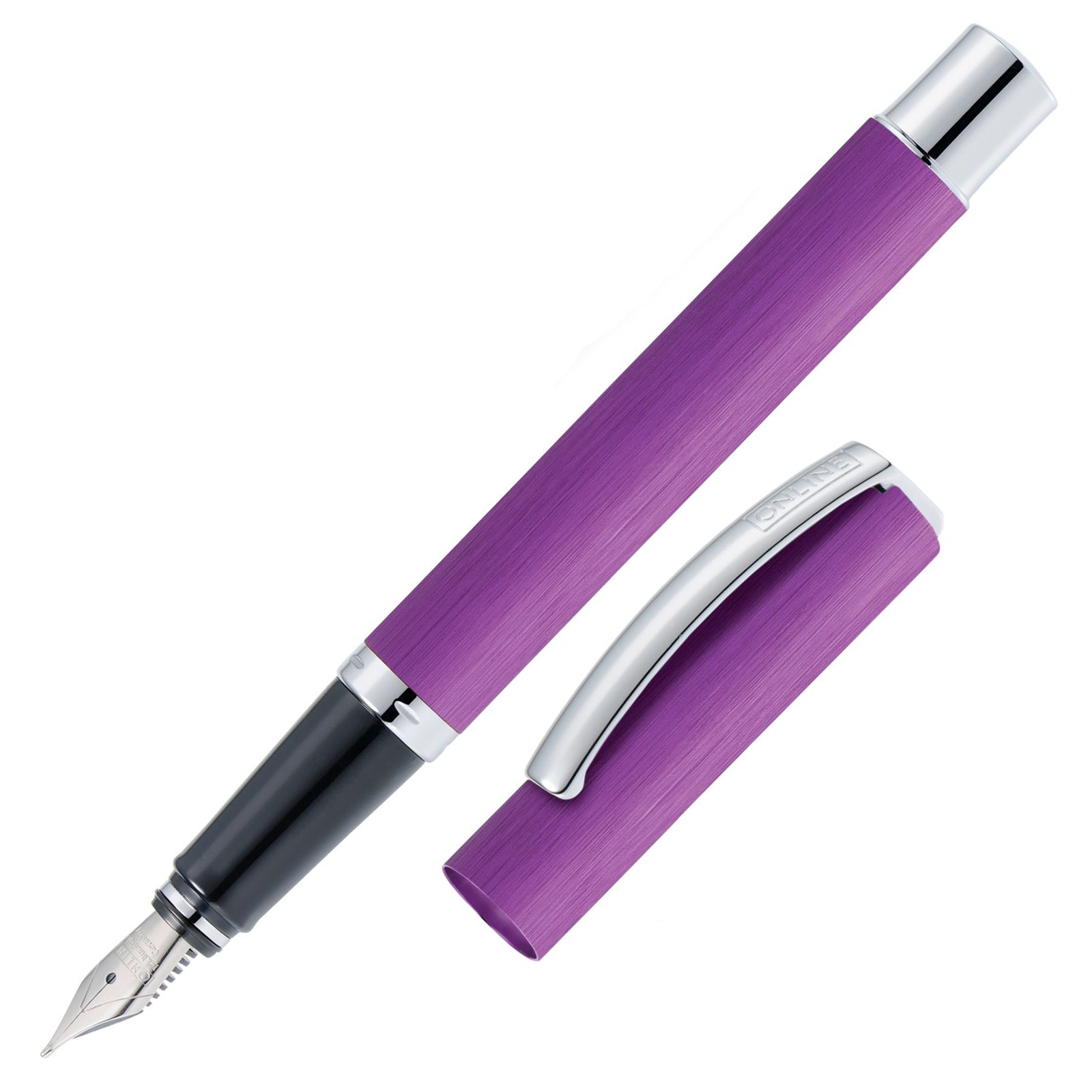 ONLINE Vision Classic Fountain Pen SET - Lilac Purple Chrome Trim - KSGILLS.com | The Writing Instruments Expert