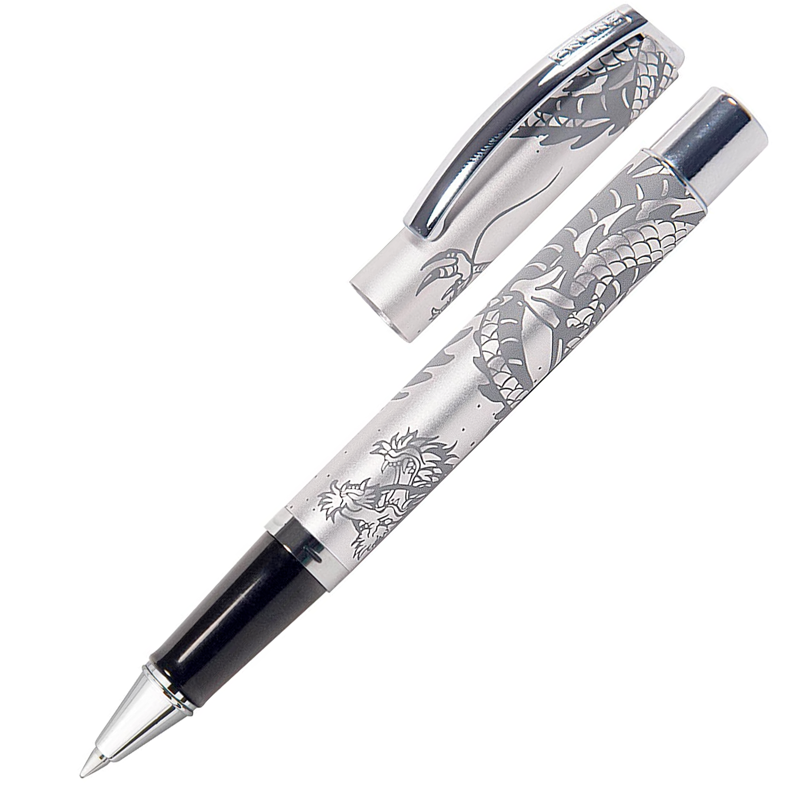 ONLINE Vision Specials Rollerball Pen - Dragon Spirit Silver Chrome Trim (Limited Edition) - KSGILLS.com | The Writing Instruments Expert
