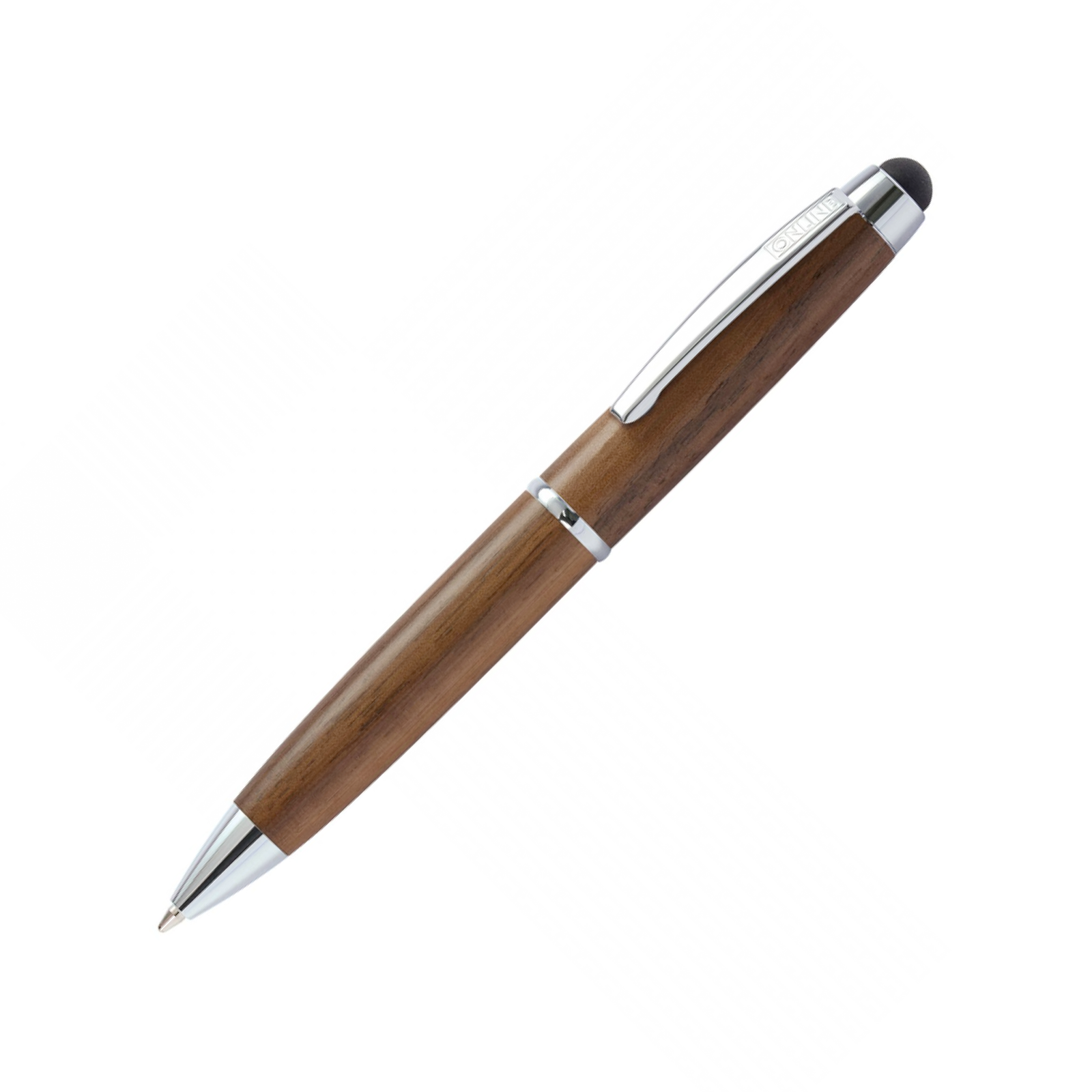 Online Mini Wood Ballpoint Pen - Walnut Brown (Mini Sized with Stylus) - KSGILLS.com | The Writing Instruments Expert