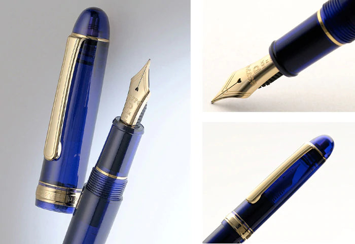Platinum 3776 Century Fountain Pen - Chartres Blue Gold Trim - KSGILLS.com | The Writing Instruments Expert