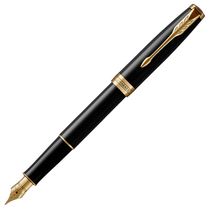 Parker Sonnet Fountain Pen - Black Lacquer Gold Trim - KSGILLS.com | The Writing Instruments Expert