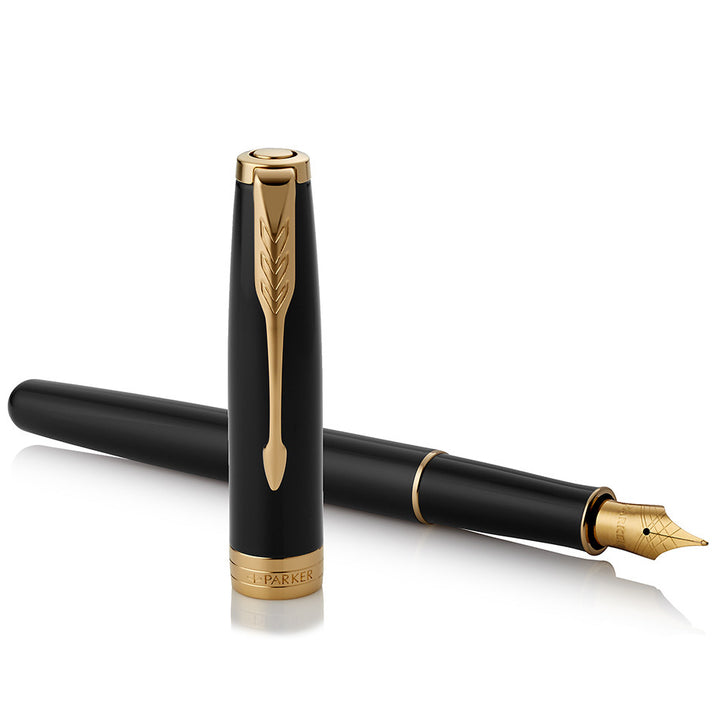 Parker Sonnet Fountain Pen - Black Lacquer Gold Trim - KSGILLS.com | The Writing Instruments Expert