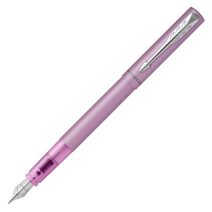 KSG set - Parker Vector XL Fountain Pen SET - Lilac Pink Chrome Trim - KSGILLS.com | The Writing Instruments Expert
