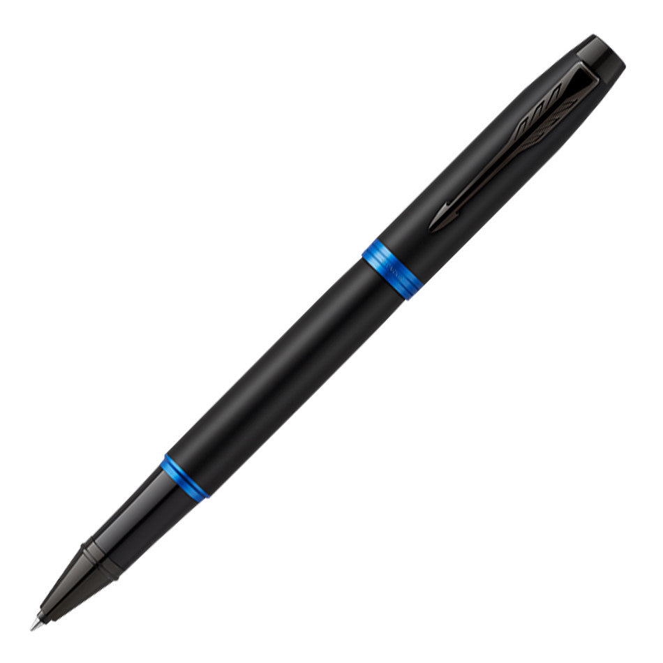 Parker IM Rollerball Pen - Blue Vibrant Rings Achromatic - Refill Black Medium (M) - KSGILLS.com | The Writing Instruments Expert