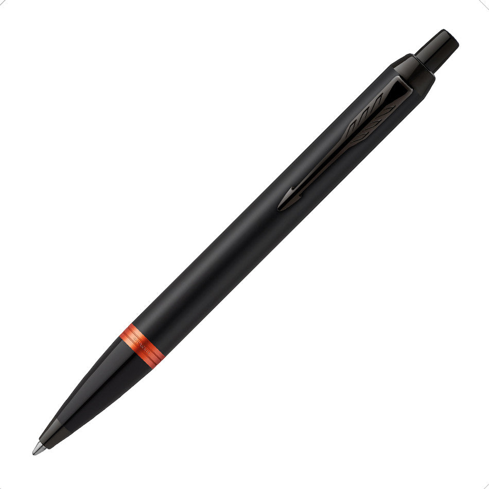 Parker IM Ballpoint Pen - Orange Vibrant Rings Achromatic - Refill Black Medium (M) - KSGILLS.com | The Writing Instruments Expert