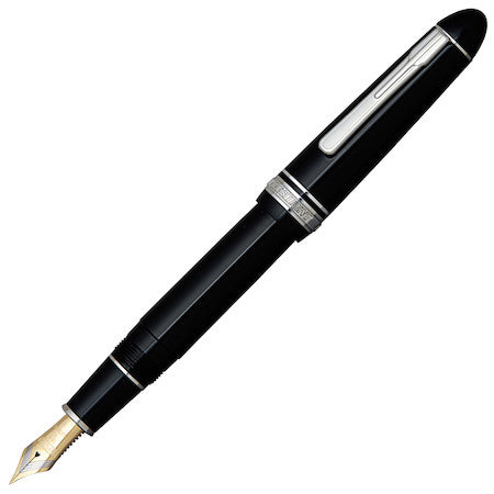 Platinum President Black Chrome Trim Fountain Pen - KSGILLS.com | The Writing Instruments Expert