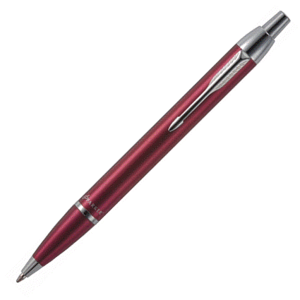 Parker IM Matte Red Chrome Ballpoint Pen - KSGILLS.com | The Writing Instruments Expert