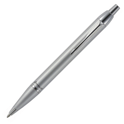 Parker IM Matte Silver Chrome Ballpoint Pen - KSGILLS.com | The Writing Instruments Expert