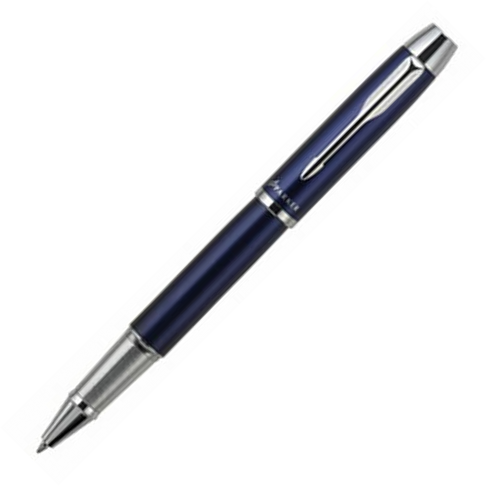 Parker IM Satin Blue Chrome Trim Rollerball Pen - KSGILLS.com | The Writing Instruments Expert
