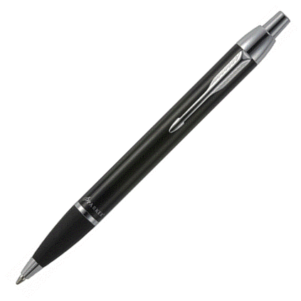 Parker IM Shiny Lacquer Black Chrome Ballpoint Pen - KSGILLS.com | The Writing Instruments Expert