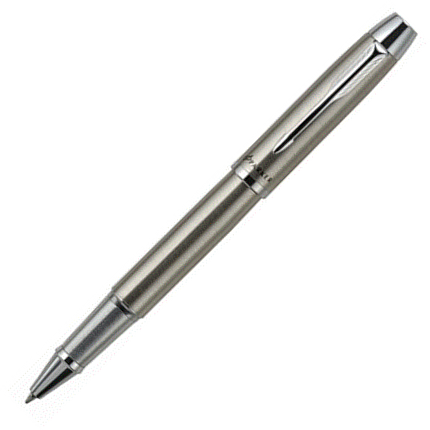 Parker IM Stainless Steel (Brushed) Chrome Trim Rollerball Pen - KSGILLS.com | The Writing Instruments Expert