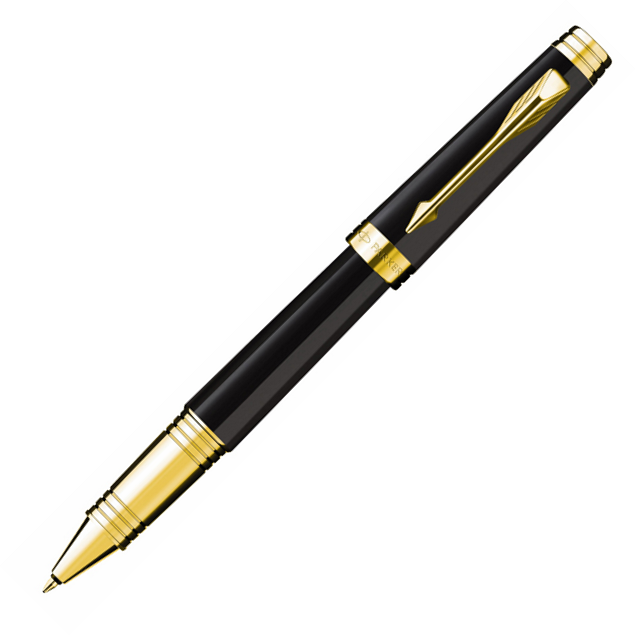Parker Premier Black Lacquer GT Rollerball Pen - KSGILLS.com | The Writing Instruments Expert