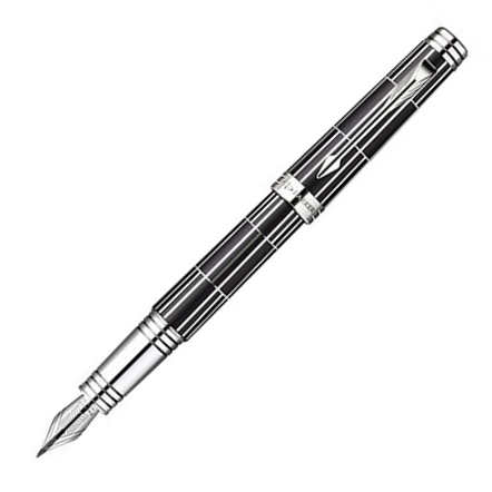 Parker Premier Luxury Black CT Fountain Pen - KSGILLS.com | The Writing Instruments Expert
