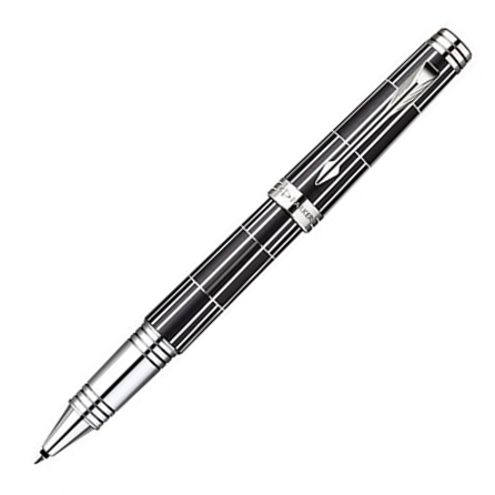 Parker Premier Luxury Black CT Rollerball Pen - KSGILLS.com | The Writing Instruments Expert