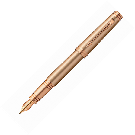 Parker Premier Monochrome Rose Gold PVD Edition Medium Point Fountain Pen - KSGILLS.com | The Writing Instruments Expert