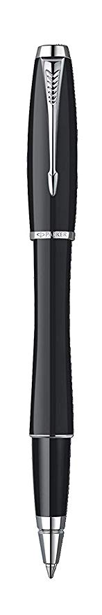 Parker Urban Fashion Rollerball Pen - Black Chrome Trim - Refill Black Fine (F) - KSGILLS.com | The Writing Instruments Expert
