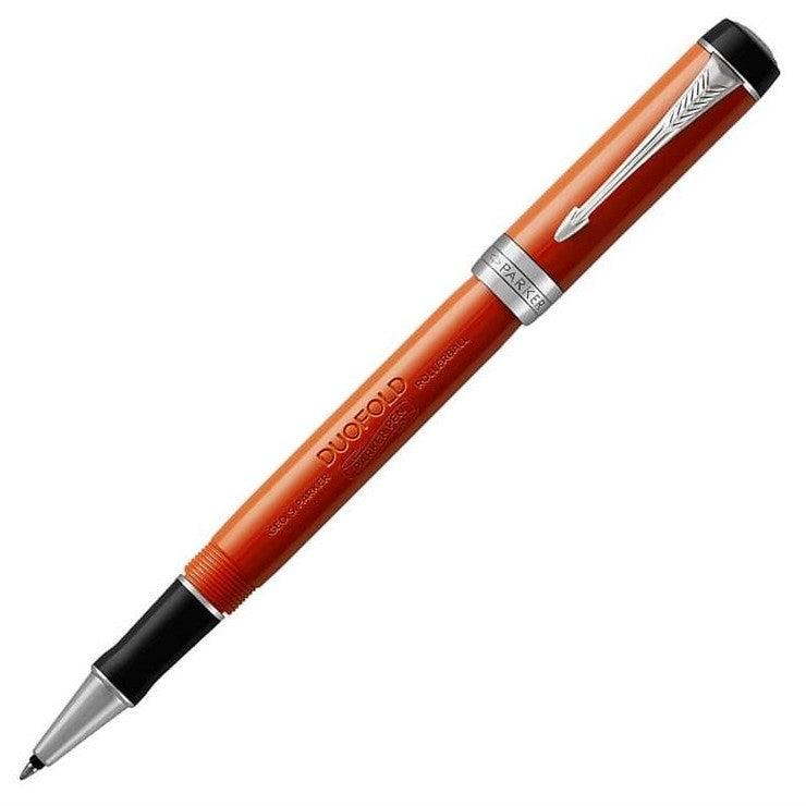 Parker Duofold Classic Vintage Big Red Chrome Trim Rollerball Pen - KSGILLS.com | The Writing Instruments Expert