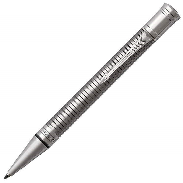 Parker Duofold Prestige Ruthenium Chiseled Ballpoint Pen - KSGILLS.com | The Writing Instruments Expert