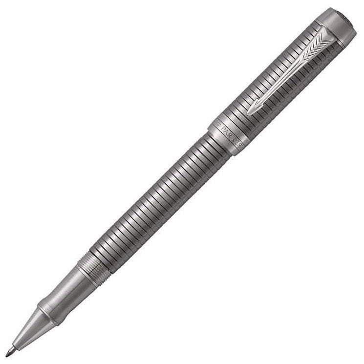 Parker Duofold Prestige Ruthenium Chiseled Rollerball Pen - KSGILLS.com | The Writing Instruments Expert