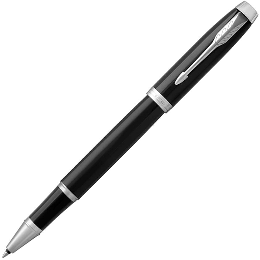 Parker IM Rollerball Pen - Black Chrome Trim Lacquer - Refill Black Medium (M) - KSGILLS.com | The Writing Instruments Expert