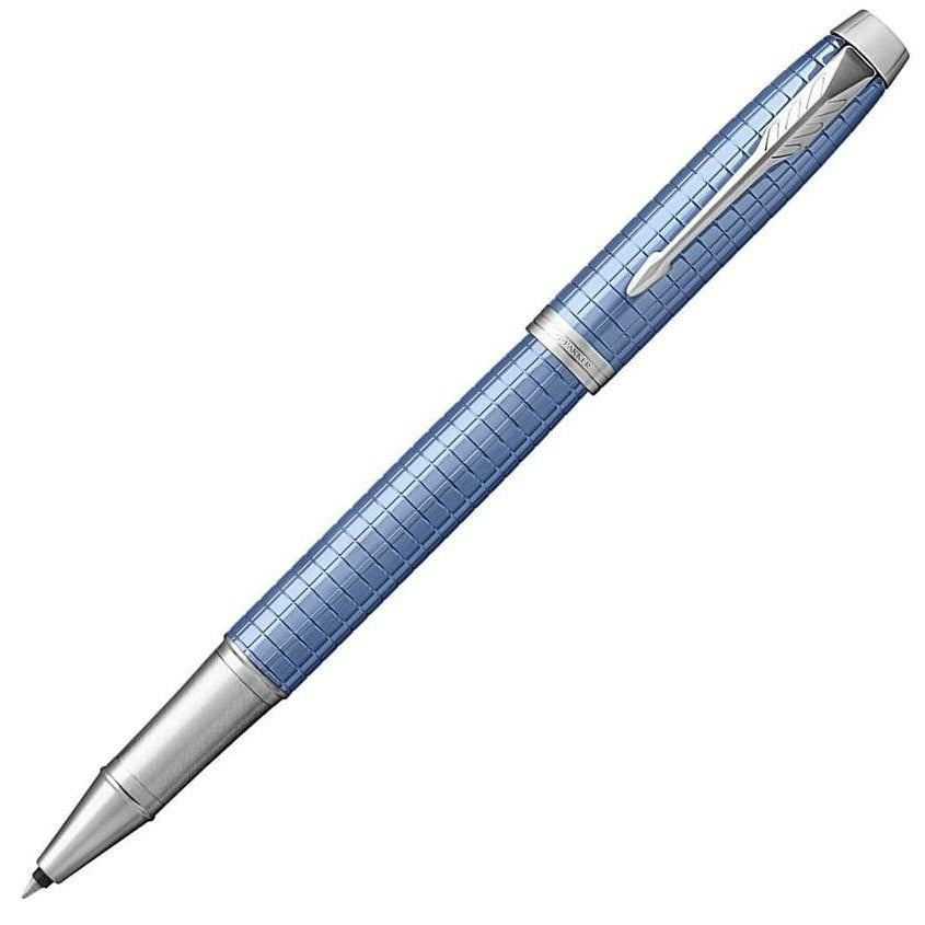 Parker IM Premium Rollerball Pen - Blue Chiselled Chrome Trim (with KSGILLS Premium Gift Box) - KSGILLS.com | The Writing Instruments Expert