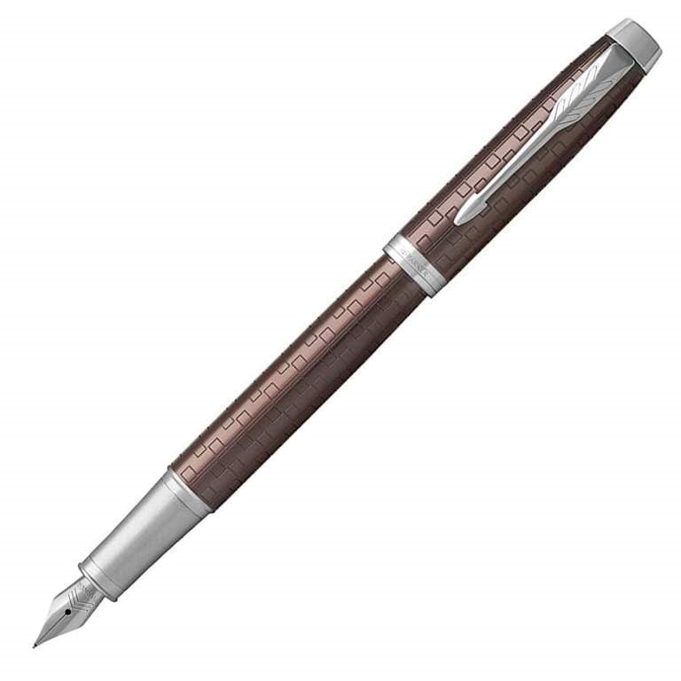 Parker IM Premium Brown Chrome Trim Fountain Pen - KSGILLS.com | The Writing Instruments Expert