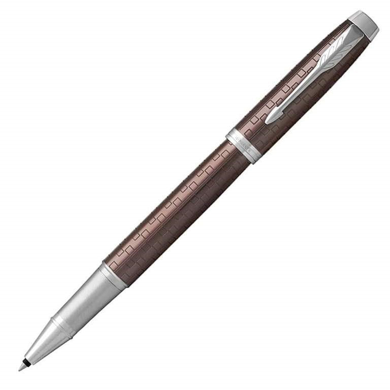 Parker IM Premium Brown Chrome Trim Rollerball Pen - KSGILLS.com | The Writing Instruments Expert