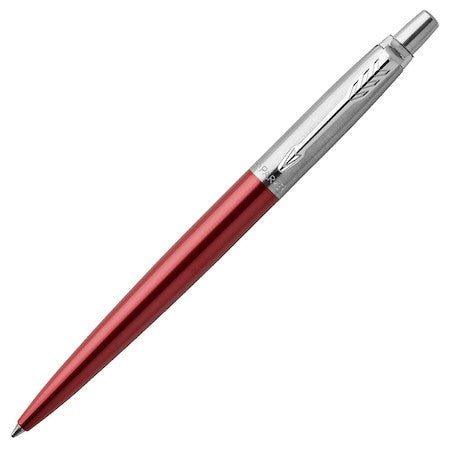 Parker Jotter Classic Ballpoint Pen - Red Kensington Chrome Trim - KSGILLS.com | The Writing Instruments Expert