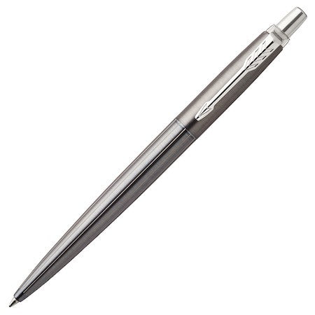 Parker Jotter Classic (PREMIUM) Ballpoint Pen - Grey Oxford Pinstripe Chrome Trim - KSGILLS.com | The Writing Instruments Expert