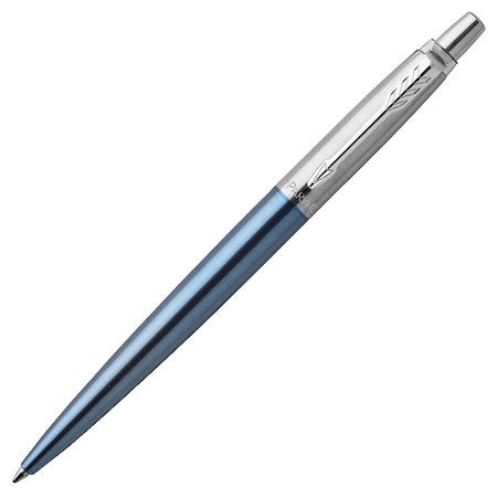 Parker Jotter Classic Ballpoint Pen - Blue Waterloo Chrome Trim - KSGILLS.com | The Writing Instruments Expert