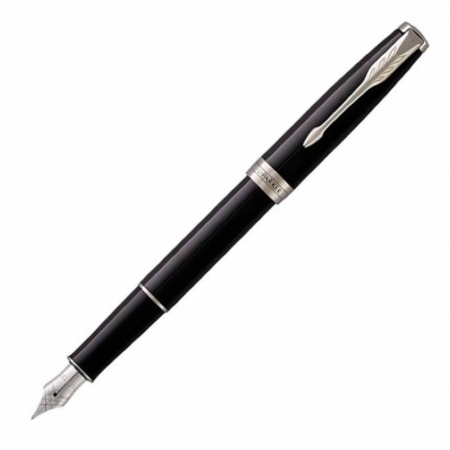 Parker Sonnet Fountain Pen - Black Lacquer Chrome Trim - KSGILLS.com | The Writing Instruments Expert